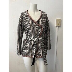 Tularosa jacket size XS bohemian Native Print belted festival Aztec Geometric